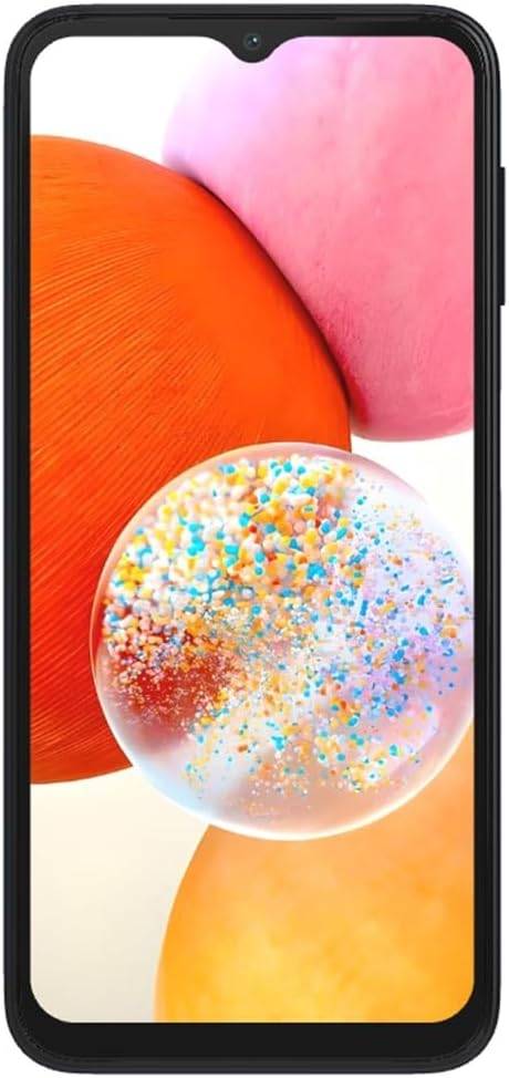 SAMSUNG Galaxy A14 (128GB, 4GB) 6.6, Android 13, 5000mAh Battery, 50MP Triple Camera, Dual SIM 4G Volte GSM Unlocked International Model A145M/DS (w/ 256GB SD, Black)